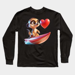 Love Wave Surfer Meerkat – Ocean Heart Adventure Tee Long Sleeve T-Shirt